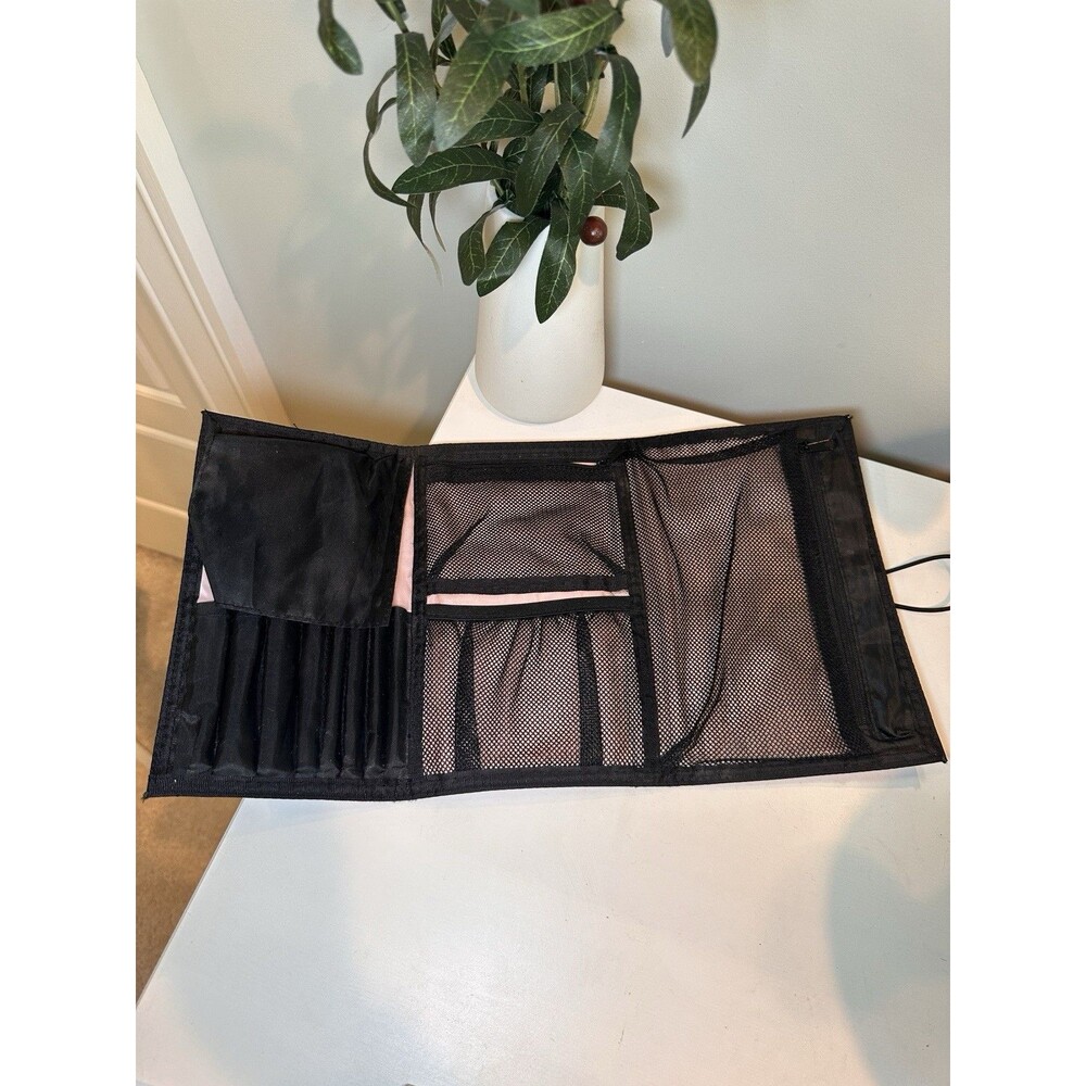 Mary Kay Black Foldable Travel Cosmetic Bag Makeup Organizer Case